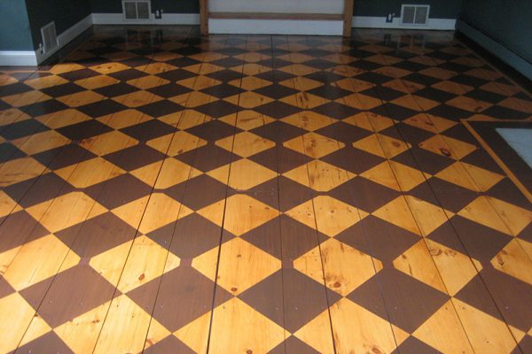 stenciled075 stenciled-checker-wood-floor