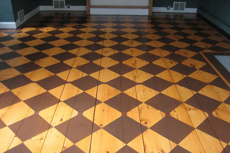 stenciled-checker-wood-floor